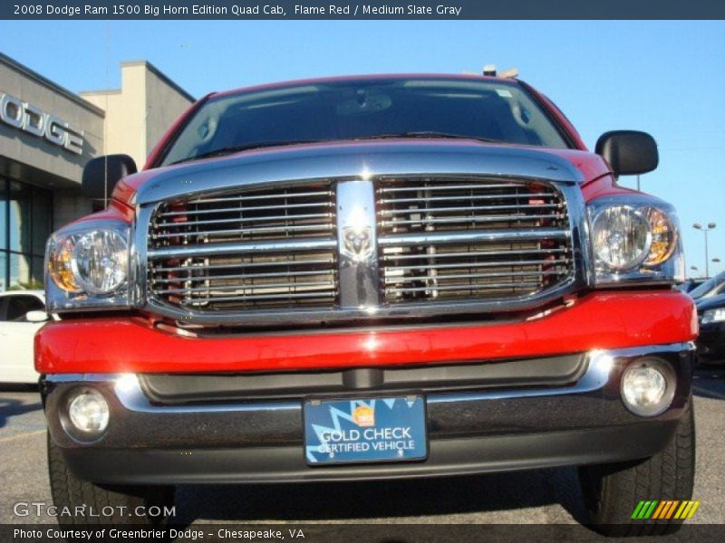Flame Red / Medium Slate Gray 2008 Dodge Ram 1500 Big Horn Edition Quad Cab