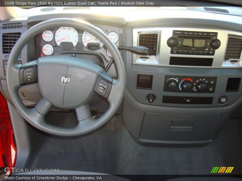 Flame Red / Medium Slate Gray 2008 Dodge Ram 1500 Big Horn Edition Quad Cab