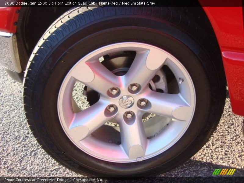 Flame Red / Medium Slate Gray 2008 Dodge Ram 1500 Big Horn Edition Quad Cab