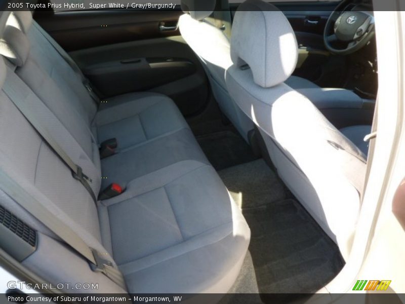 Super White / Gray/Burgundy 2005 Toyota Prius Hybrid