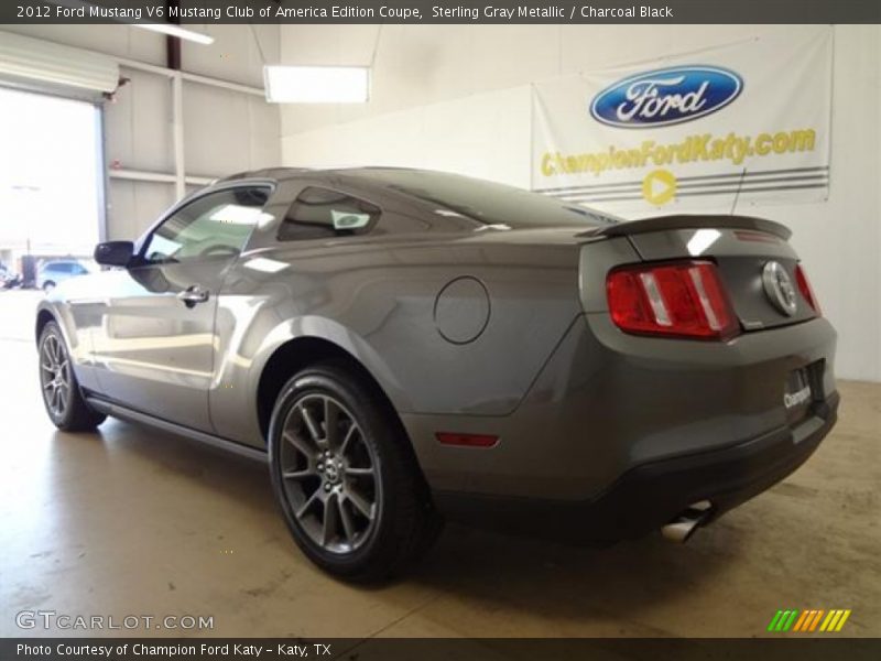 Sterling Gray Metallic / Charcoal Black 2012 Ford Mustang V6 Mustang Club of America Edition Coupe
