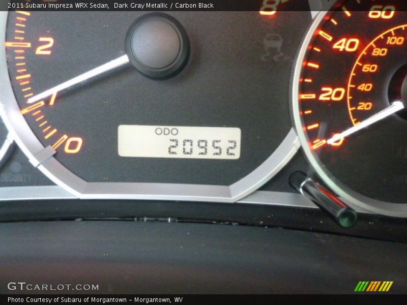 Dark Gray Metallic / Carbon Black 2011 Subaru Impreza WRX Sedan