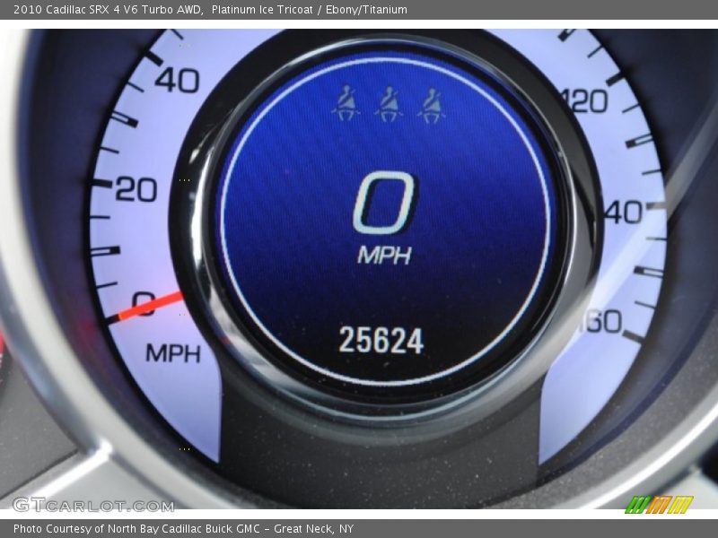Platinum Ice Tricoat / Ebony/Titanium 2010 Cadillac SRX 4 V6 Turbo AWD