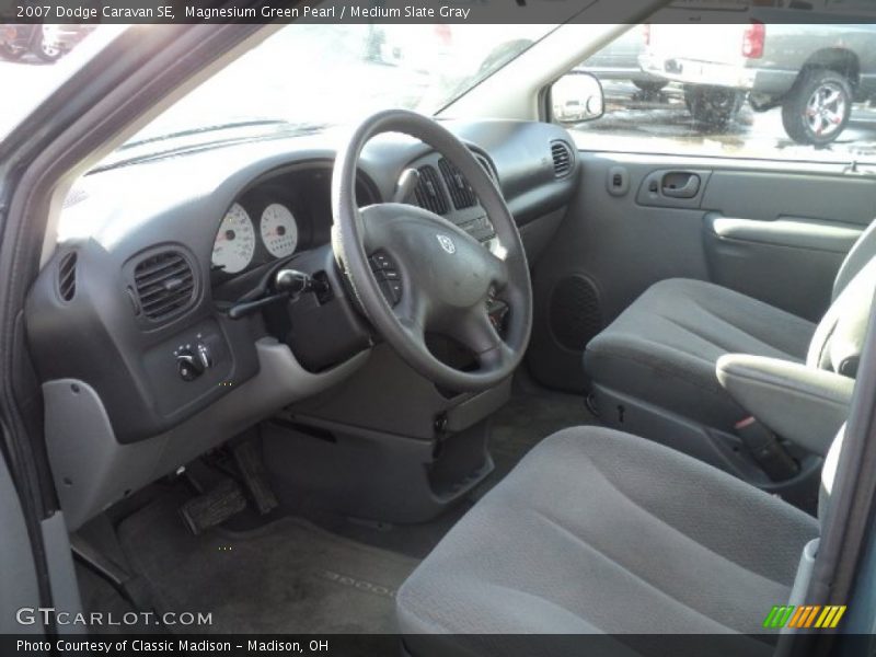 Magnesium Green Pearl / Medium Slate Gray 2007 Dodge Caravan SE