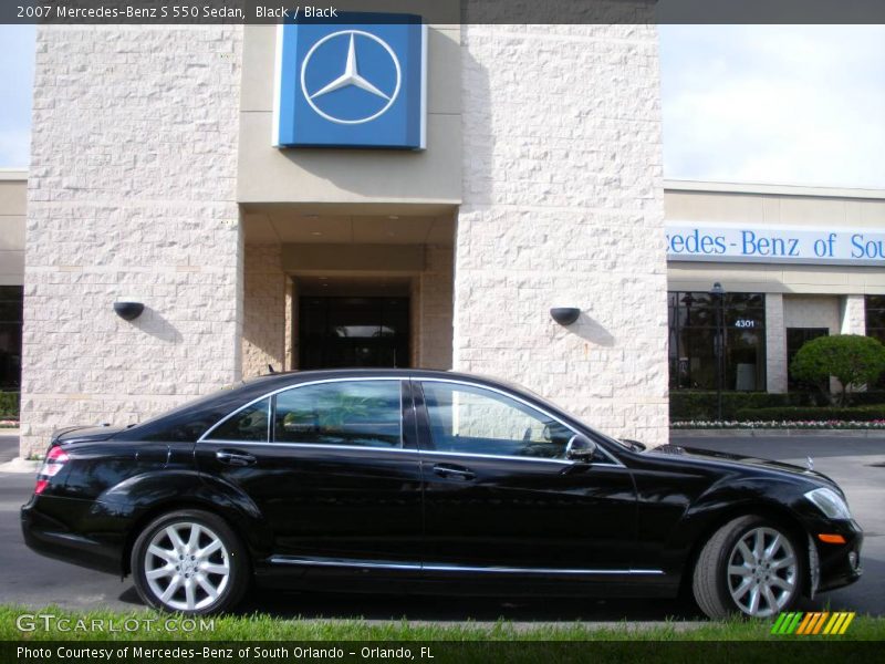 Black / Black 2007 Mercedes-Benz S 550 Sedan