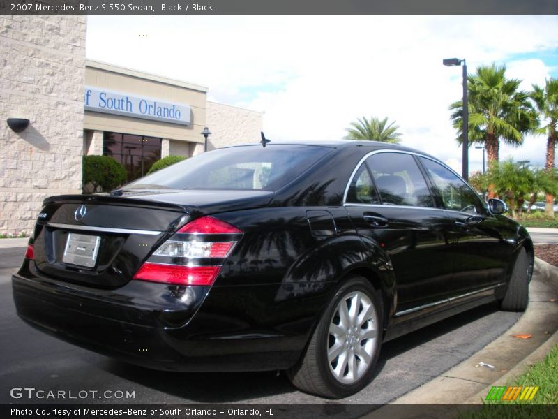Black / Black 2007 Mercedes-Benz S 550 Sedan