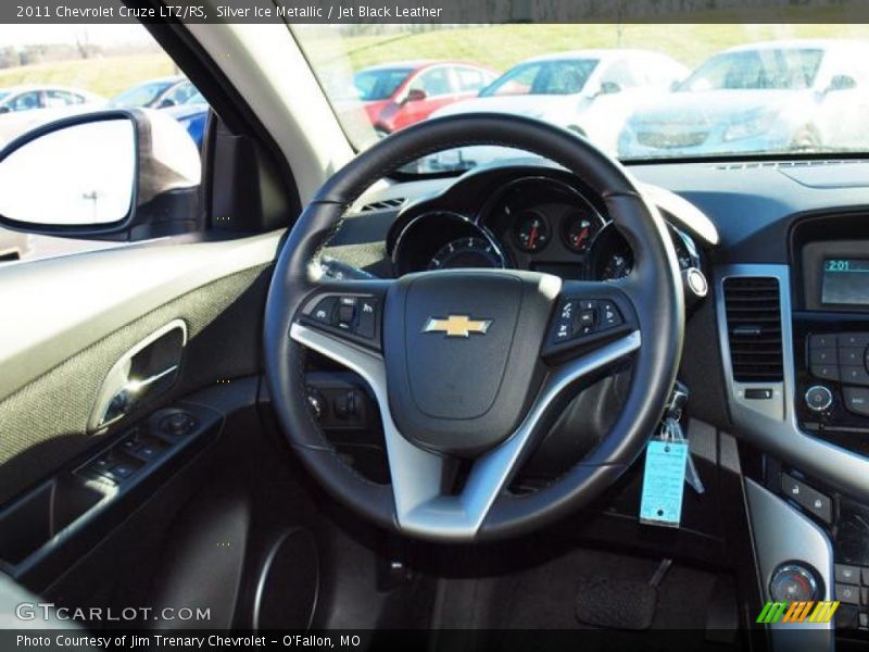 Silver Ice Metallic / Jet Black Leather 2011 Chevrolet Cruze LTZ/RS