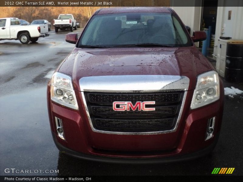 Merlot Jewel Metallic / Jet Black 2012 GMC Terrain SLE AWD