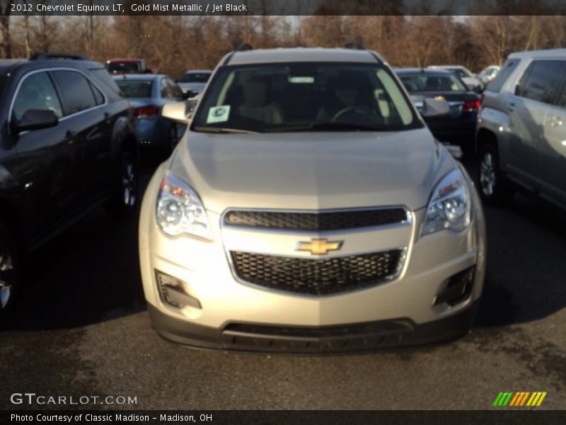 Gold Mist Metallic / Jet Black 2012 Chevrolet Equinox LT