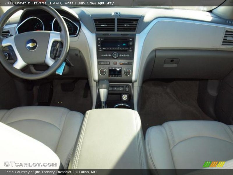 White / Dark Gray/Light Gray 2011 Chevrolet Traverse LT AWD