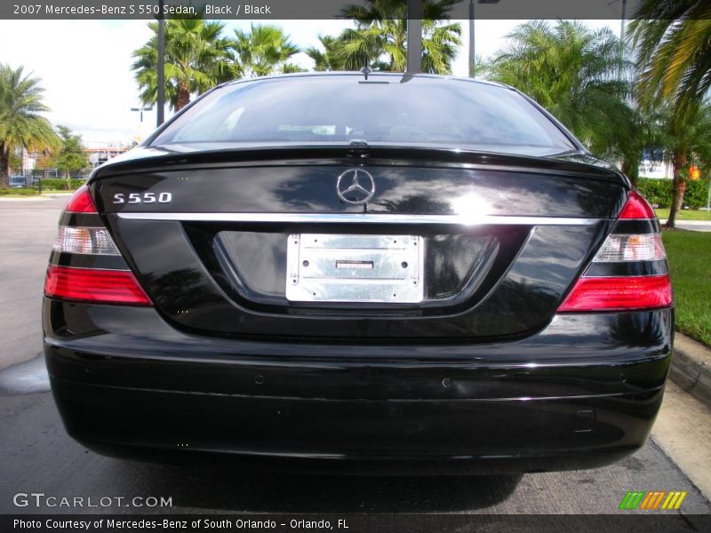 Black / Black 2007 Mercedes-Benz S 550 Sedan