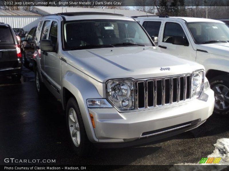 Bright Silver Metallic / Dark Slate Gray 2012 Jeep Liberty Limited 4x4