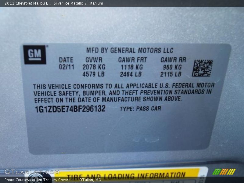 Silver Ice Metallic / Titanium 2011 Chevrolet Malibu LT