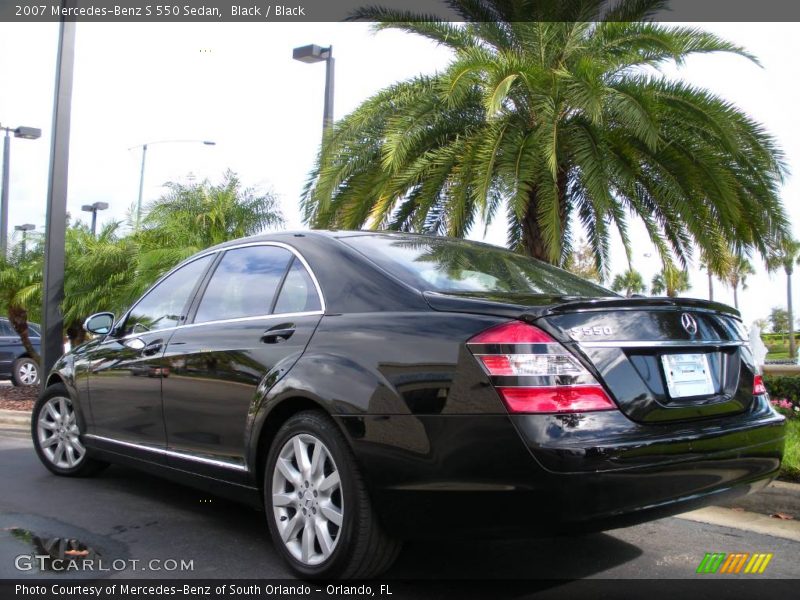 Black / Black 2007 Mercedes-Benz S 550 Sedan