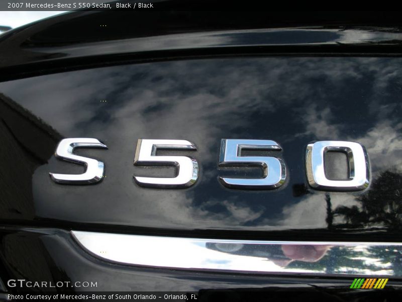 Black / Black 2007 Mercedes-Benz S 550 Sedan