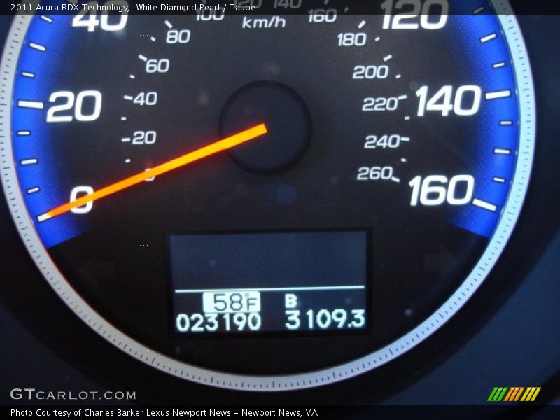 White Diamond Pearl / Taupe 2011 Acura RDX Technology