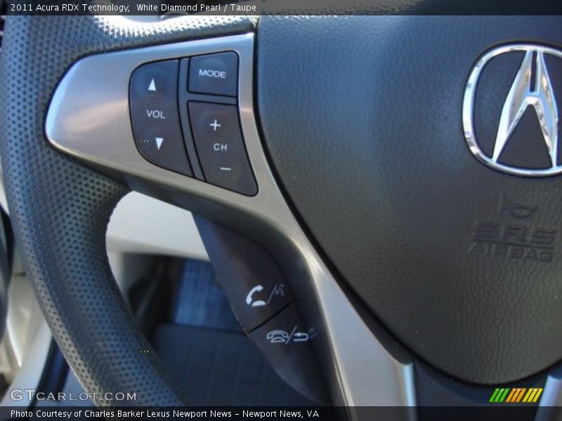 White Diamond Pearl / Taupe 2011 Acura RDX Technology