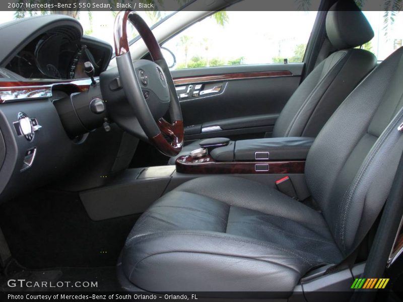 Black / Black 2007 Mercedes-Benz S 550 Sedan