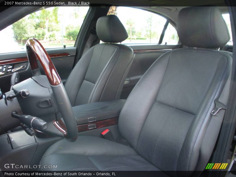 Black / Black 2007 Mercedes-Benz S 550 Sedan