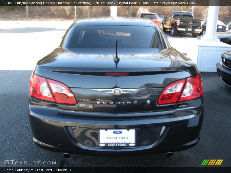 Brilliant Black Crystal Pearl / Dark Slate Gray/Light Slate Gray 2008 Chrysler Sebring Limited Hardtop Convertible