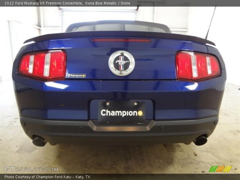Kona Blue Metallic / Stone 2012 Ford Mustang V6 Premium Convertible