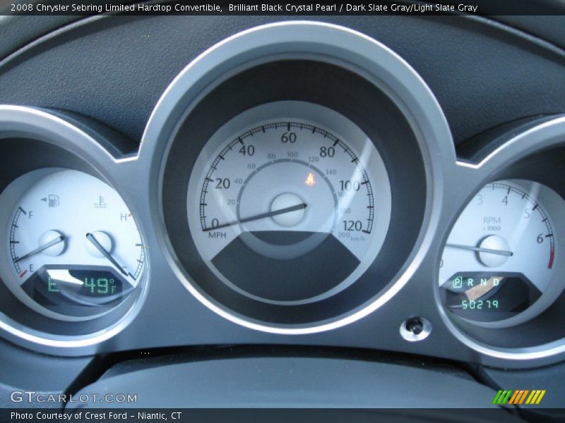 Brilliant Black Crystal Pearl / Dark Slate Gray/Light Slate Gray 2008 Chrysler Sebring Limited Hardtop Convertible