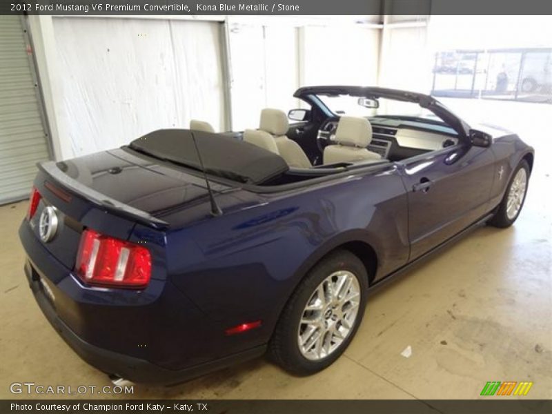 Kona Blue Metallic / Stone 2012 Ford Mustang V6 Premium Convertible