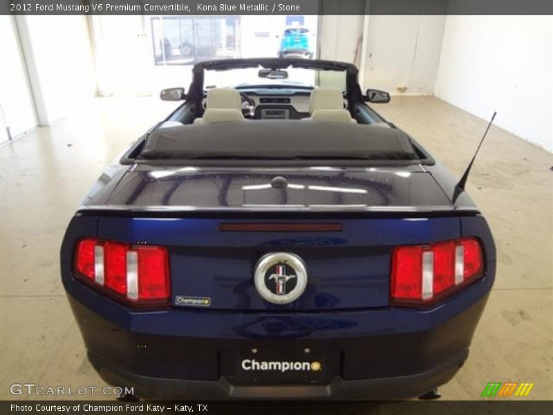 Kona Blue Metallic / Stone 2012 Ford Mustang V6 Premium Convertible