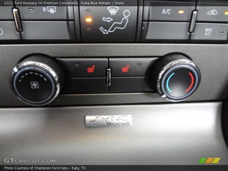 Kona Blue Metallic / Stone 2012 Ford Mustang V6 Premium Convertible