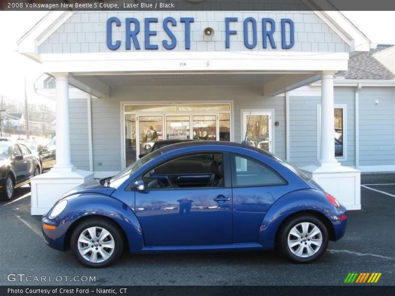 Laser Blue / Black 2008 Volkswagen New Beetle S Coupe