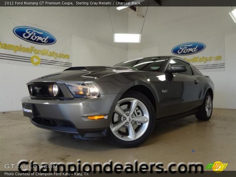 Sterling Gray Metallic / Charcoal Black 2012 Ford Mustang GT Premium Coupe