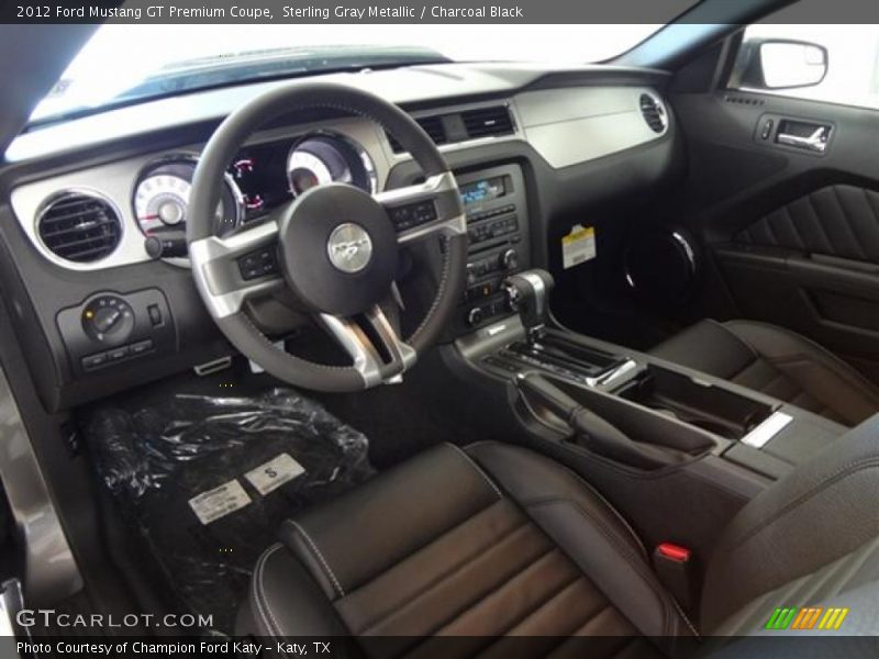 Charcoal Black Interior - 2012 Mustang GT Premium Coupe 