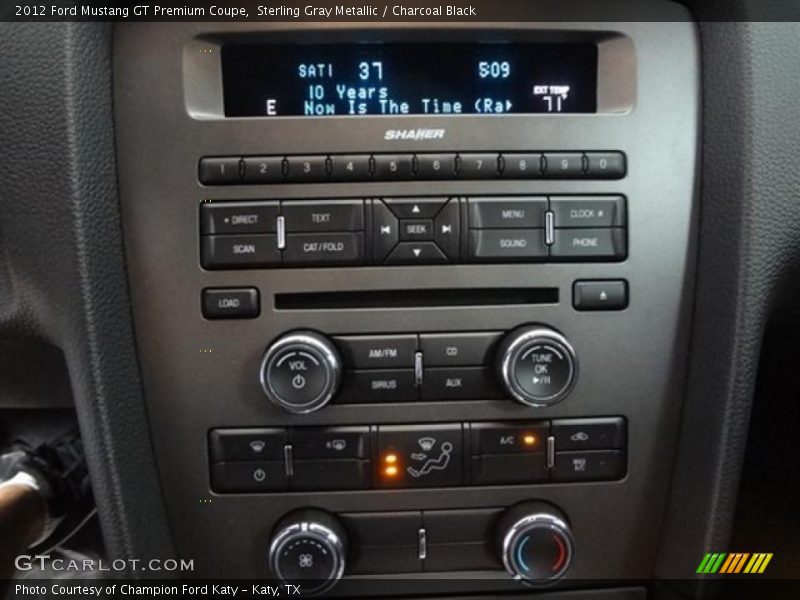 Controls of 2012 Mustang GT Premium Coupe