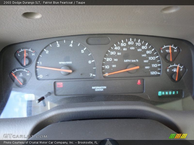 Patriot Blue Pearlcoat / Taupe 2003 Dodge Durango SLT