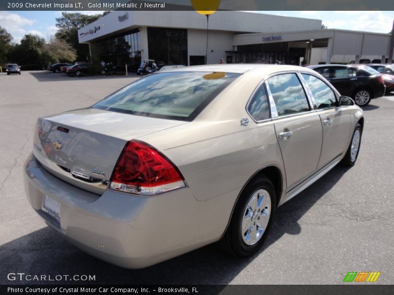 Gold Mist Metallic / Neutral 2009 Chevrolet Impala LT