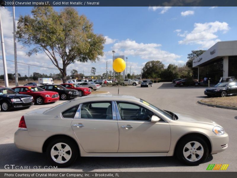Gold Mist Metallic / Neutral 2009 Chevrolet Impala LT