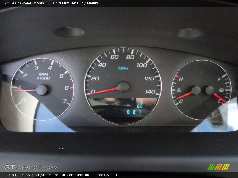 Gold Mist Metallic / Neutral 2009 Chevrolet Impala LT