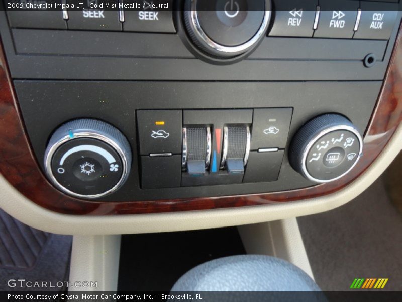 Gold Mist Metallic / Neutral 2009 Chevrolet Impala LT