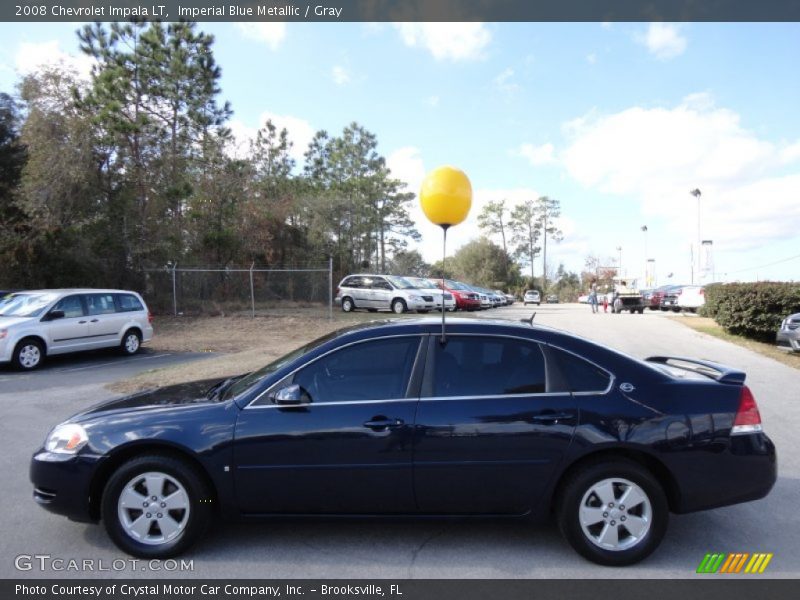 Imperial Blue Metallic / Gray 2008 Chevrolet Impala LT