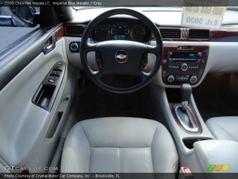 Imperial Blue Metallic / Gray 2008 Chevrolet Impala LT