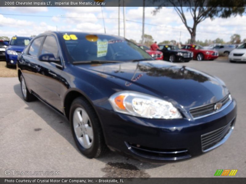 Imperial Blue Metallic / Gray 2008 Chevrolet Impala LT