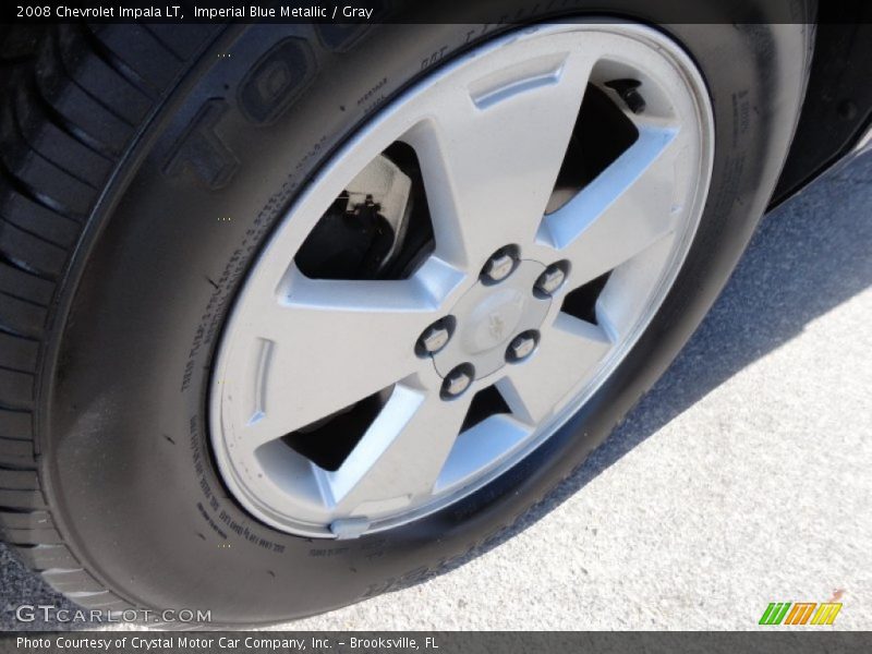 Imperial Blue Metallic / Gray 2008 Chevrolet Impala LT