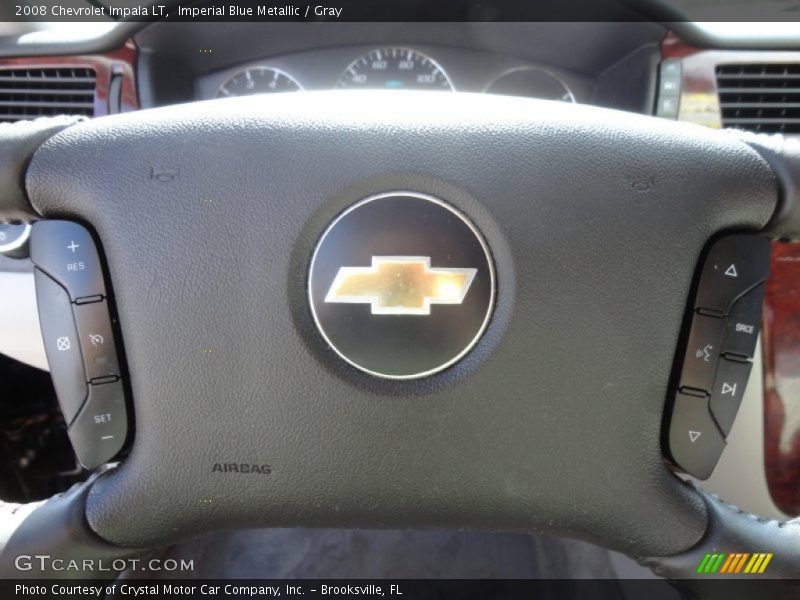 Imperial Blue Metallic / Gray 2008 Chevrolet Impala LT