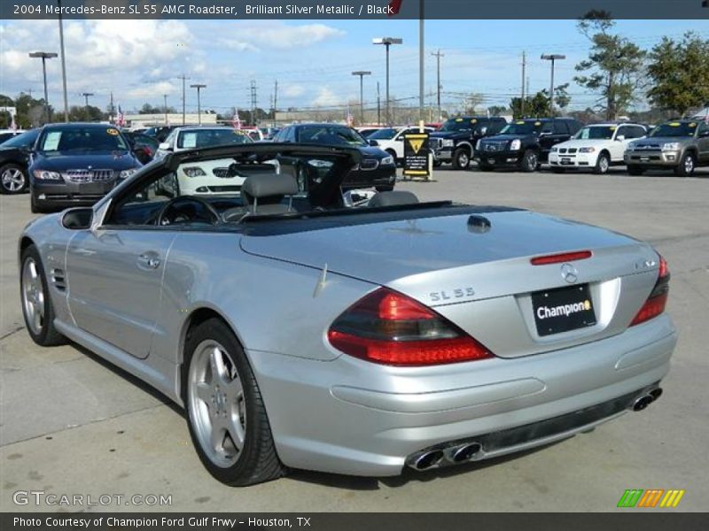 Brilliant Silver Metallic / Black 2004 Mercedes-Benz SL 55 AMG Roadster