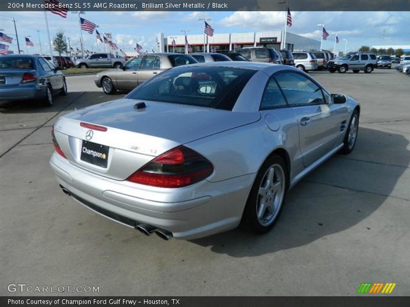 Brilliant Silver Metallic / Black 2004 Mercedes-Benz SL 55 AMG Roadster