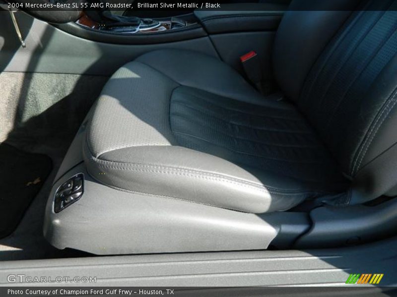 Brilliant Silver Metallic / Black 2004 Mercedes-Benz SL 55 AMG Roadster