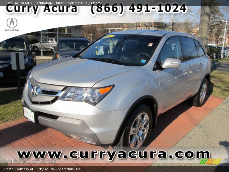 Billet Silver Metallic / Ebony 2009 Acura MDX Technology