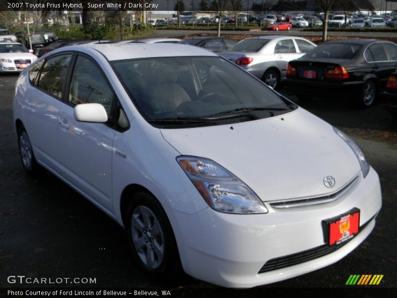 Super White / Dark Gray 2007 Toyota Prius Hybrid