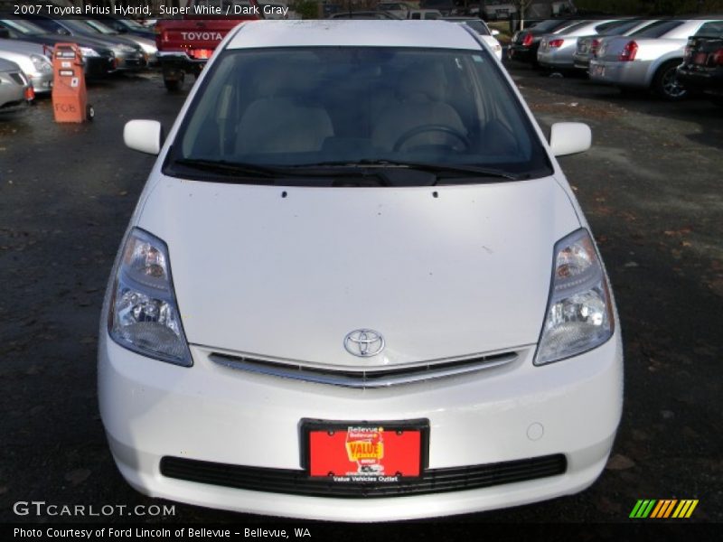 Super White / Dark Gray 2007 Toyota Prius Hybrid
