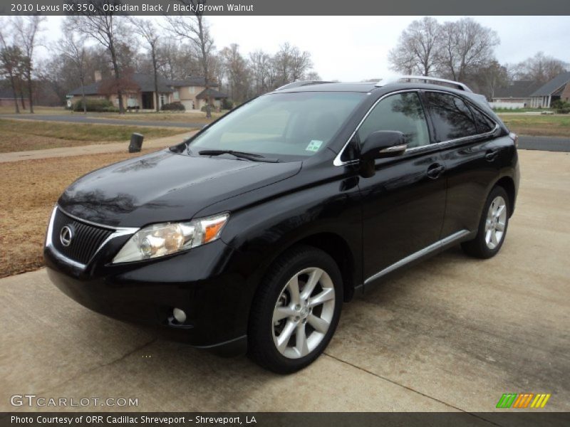 Obsidian Black / Black/Brown Walnut 2010 Lexus RX 350